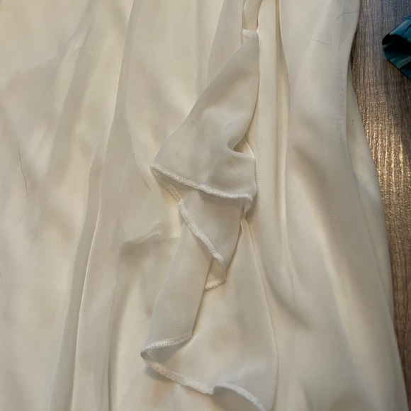 White Sleeveless Party Dress with Sequins Junior XL - Picture 3 of 7